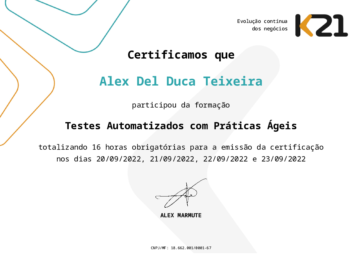 Certificado K21